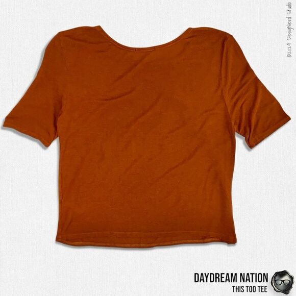 DAYDREAM NATION X DOLLS KILL THIS TOO GRAPHIC TEE SHIRT IN RUSTY BRONZE SIZE S - Picture 6 of 13